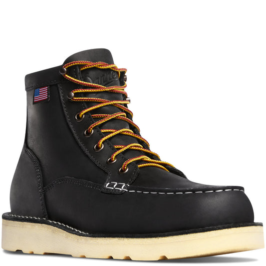Bull Run Moc Toe 6" Black Steel Toe