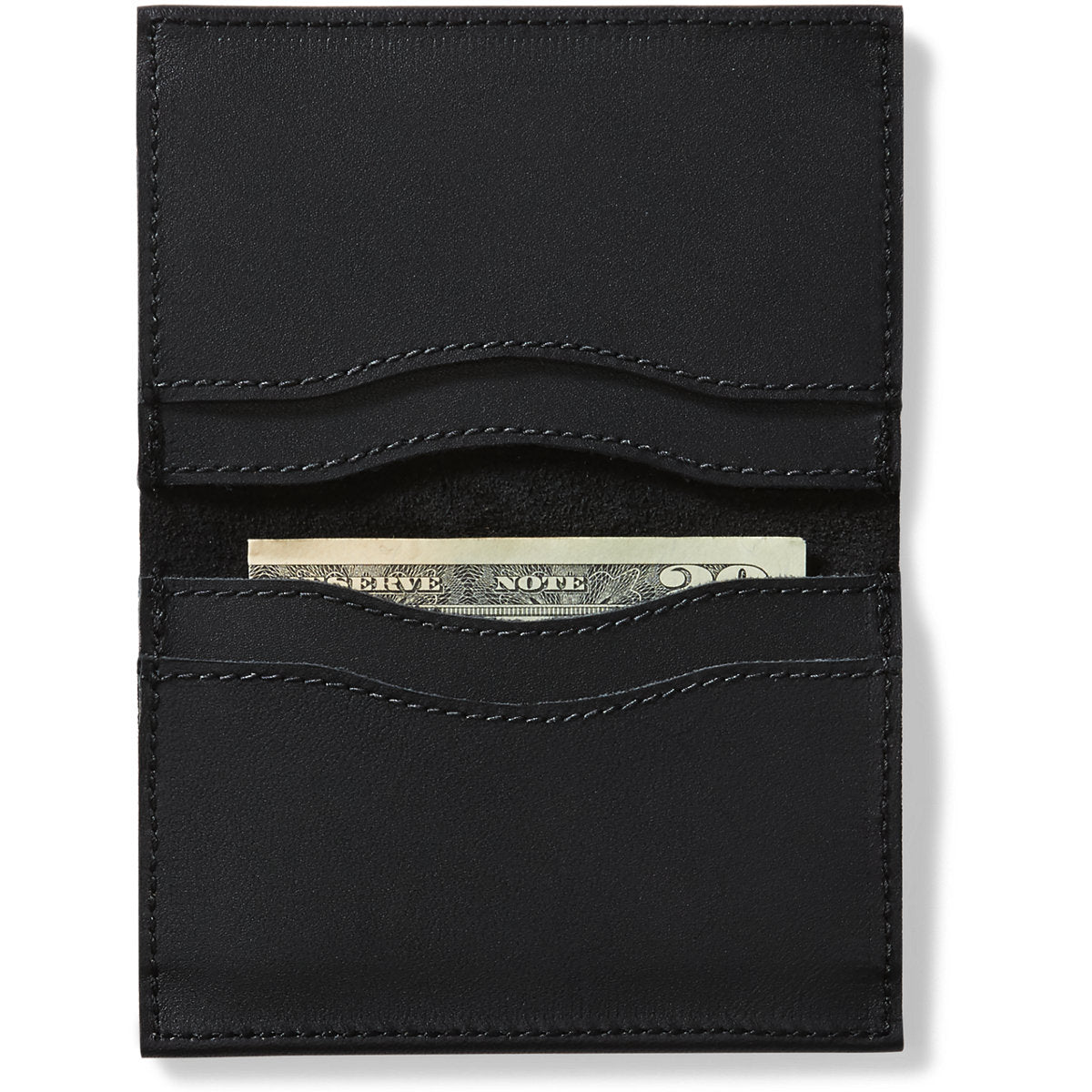 Leather Wallet 4.5" x 3.5" Black