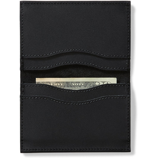 Leather Wallet 4.5" x 3.5" Black