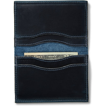 Leather Wallet 4.5" x 3.5" Navy