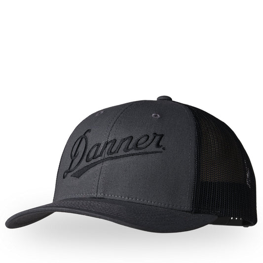 Embroidered Trucker Hat Charcoal/Black