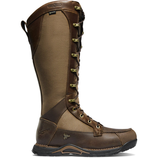 Sharptail Snake Boot Side-Zip 17" Dark Brown