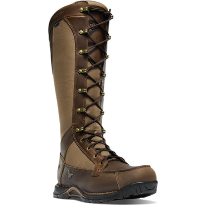 Sharptail Snake Boot Side-Zip 17" Dark Brown