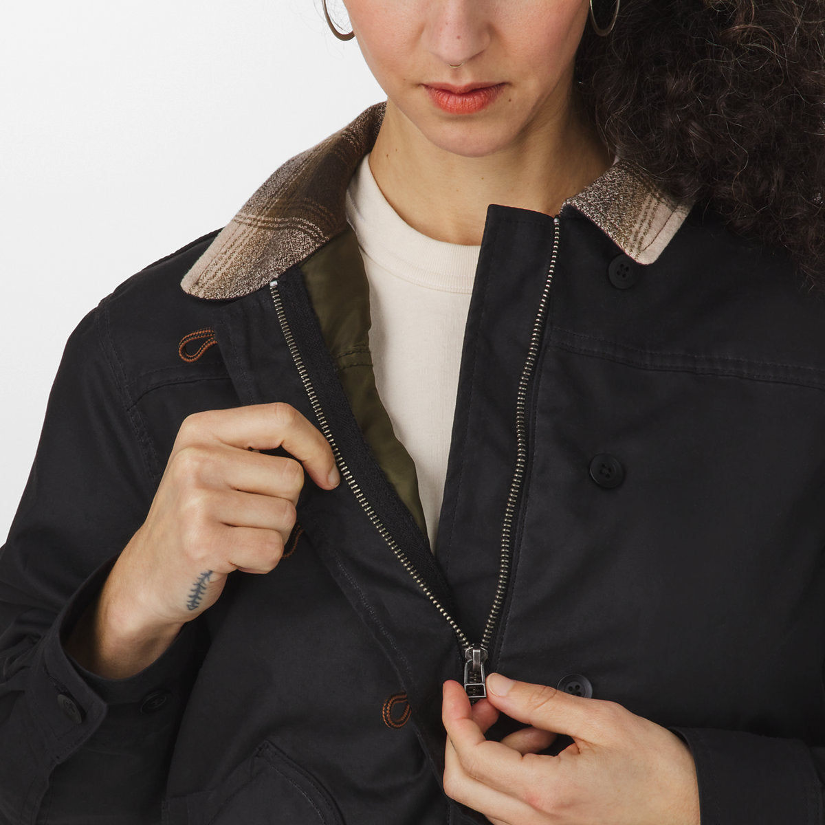 Maywood Waxed Canvas Jacket  Black/Earth