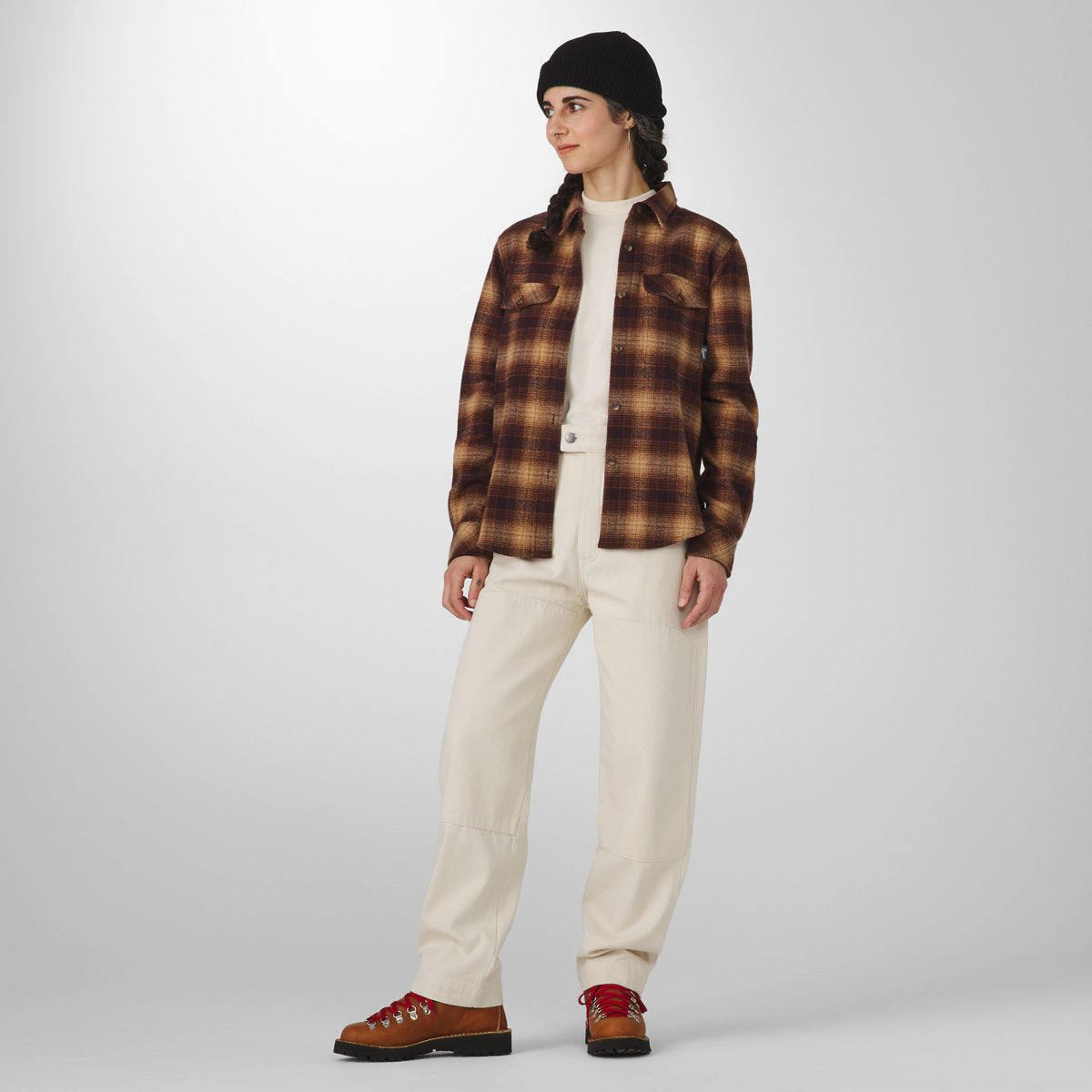 Sauvie Cotton Flannel Shirt  Espresso Plaid
