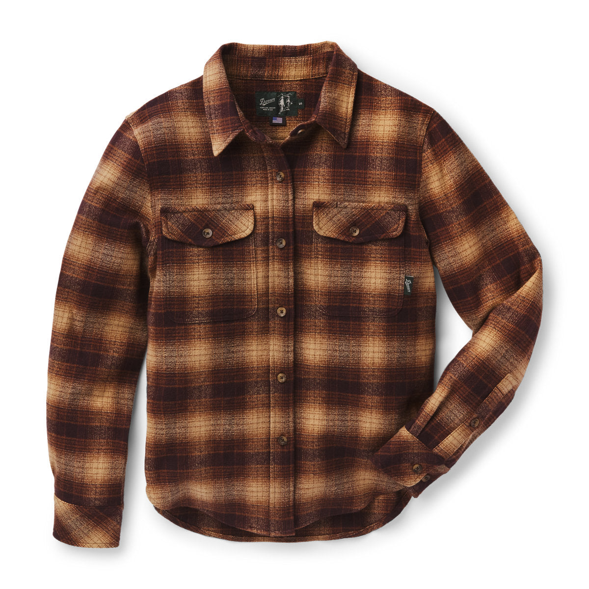 Sauvie Cotton Flannel Shirt  Espresso Plaid