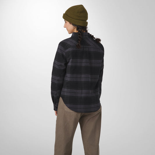 Sauvie Cotton Flannel Shirt  Black Plaid