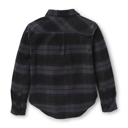 Sauvie Cotton Flannel Shirt  Black Plaid