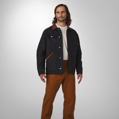Shipyard Waxed Canvas Jacket  Black/Bison