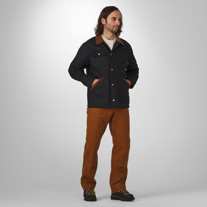 Shipyard Waxed Canvas Jacket  Black/Bison