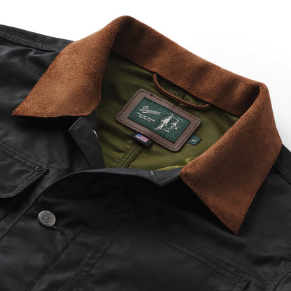 Shipyard Waxed Canvas Jacket  Black/Bison