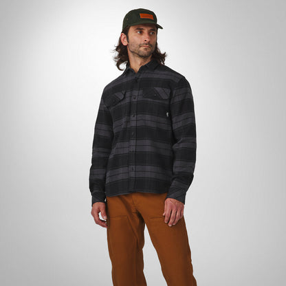 Cedar Mill Cotton Flannel Shirt  Black Plaid
