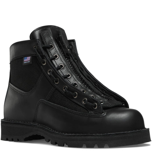 Lace-in Boot Zipper 6" Black