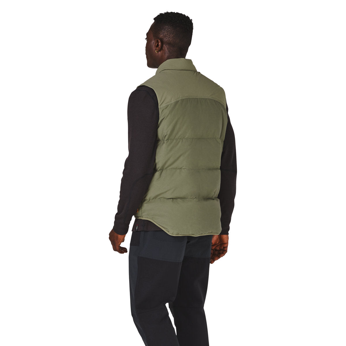Zigzag Down Vest Dusty Olive
