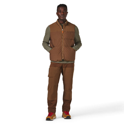 Zigzag Down Vest Dark Earth