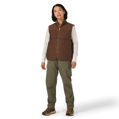 Zigzag Down Vest Dark Earth