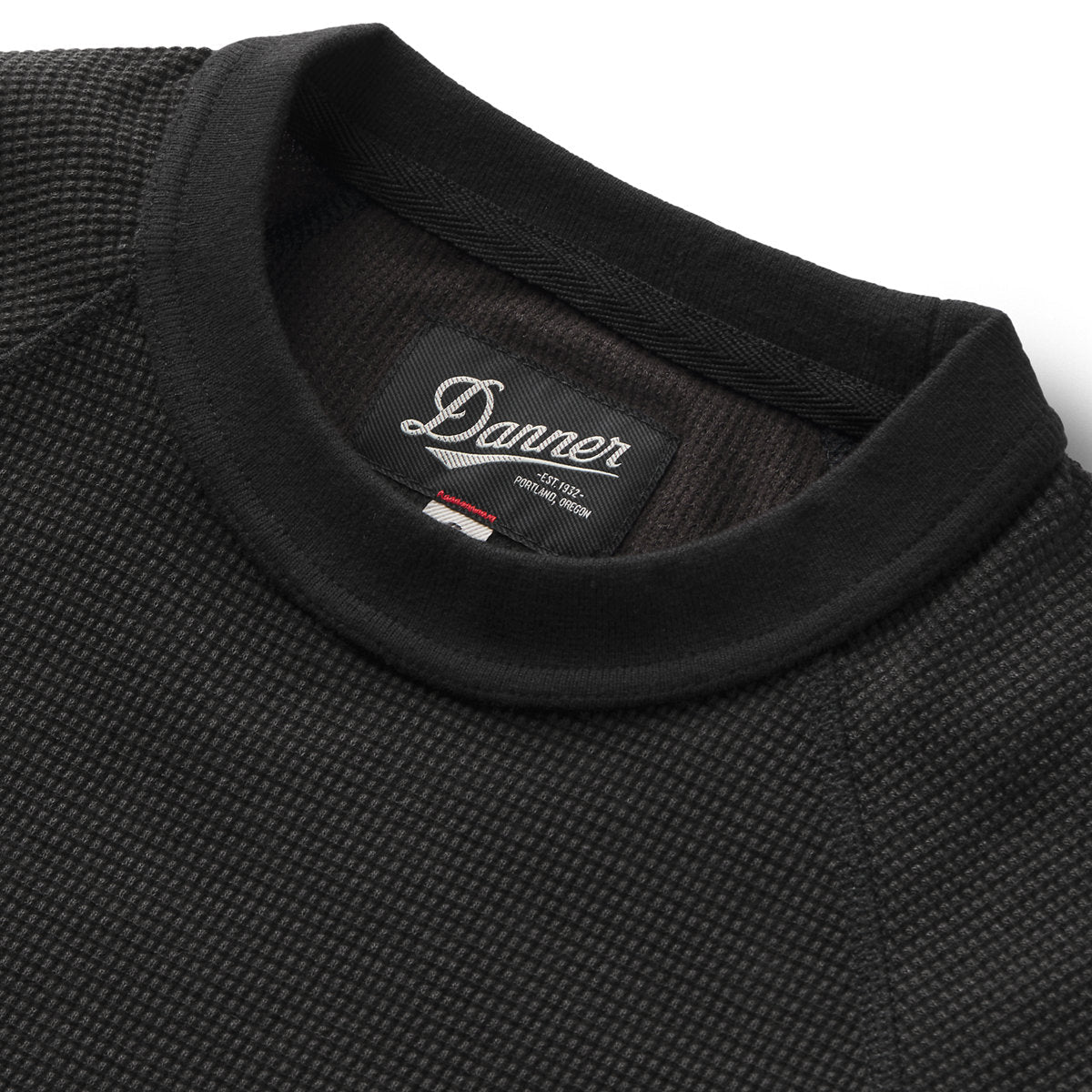Santiam Waffle LS Tee Black