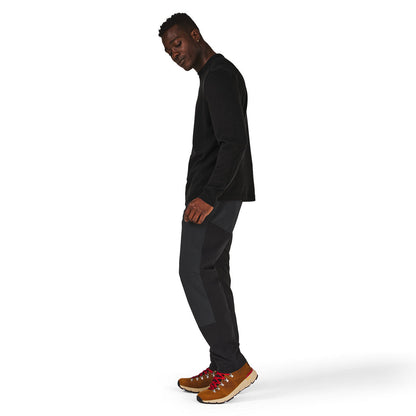 Santiam Waffle LS Tee Black