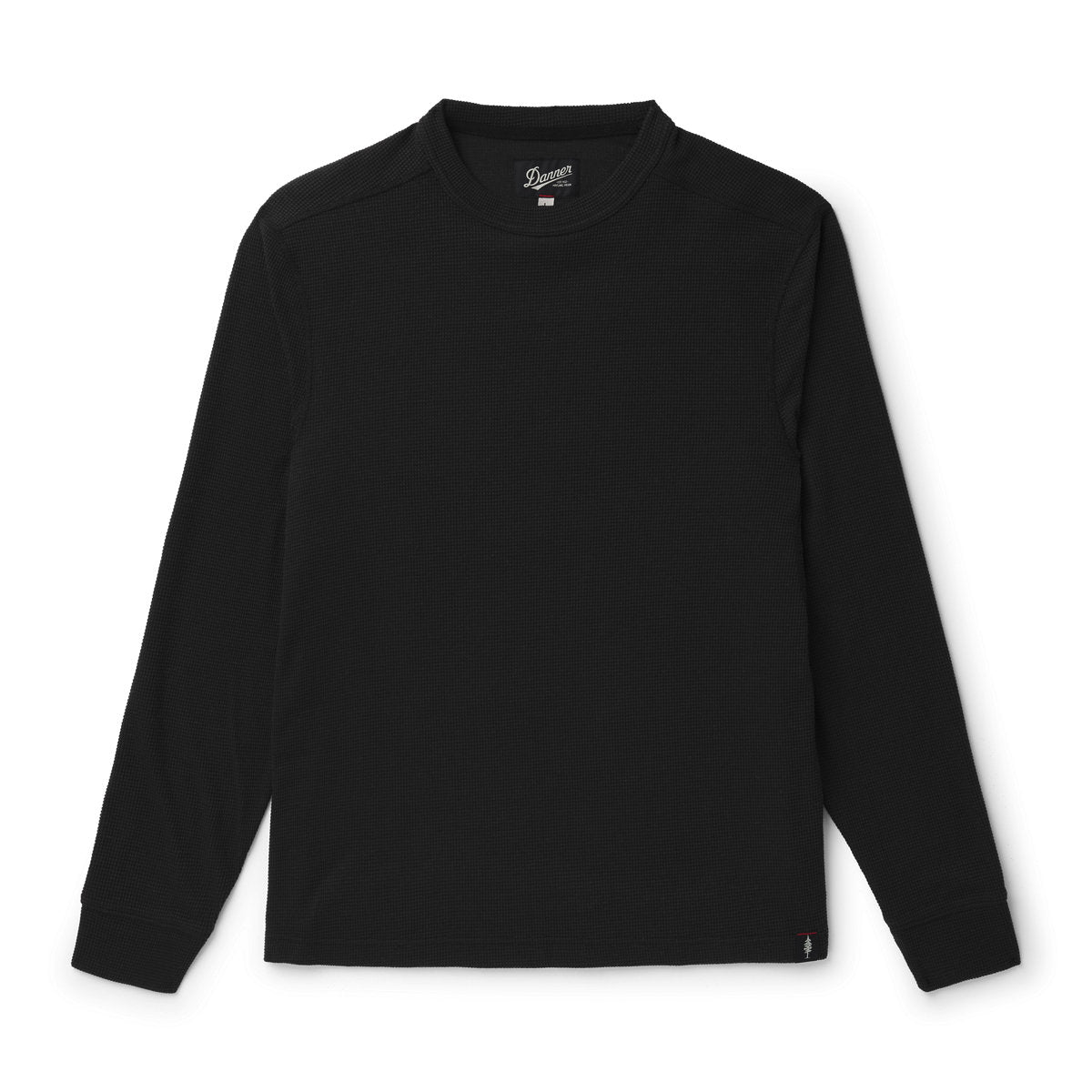 Santiam Waffle LS Tee Black