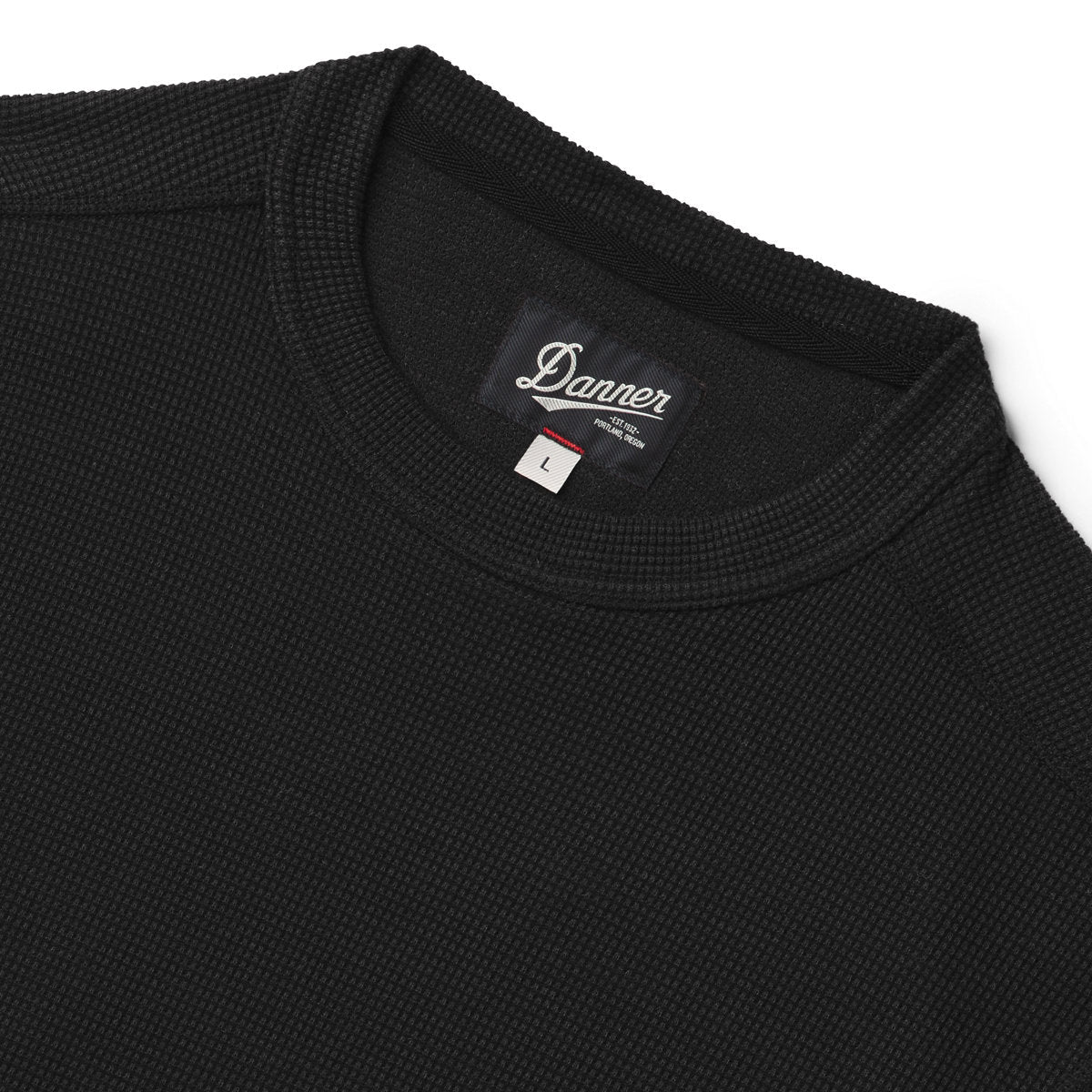 Santiam Waffle LS Tee Black