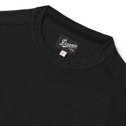 Santiam Waffle LS Tee Black
