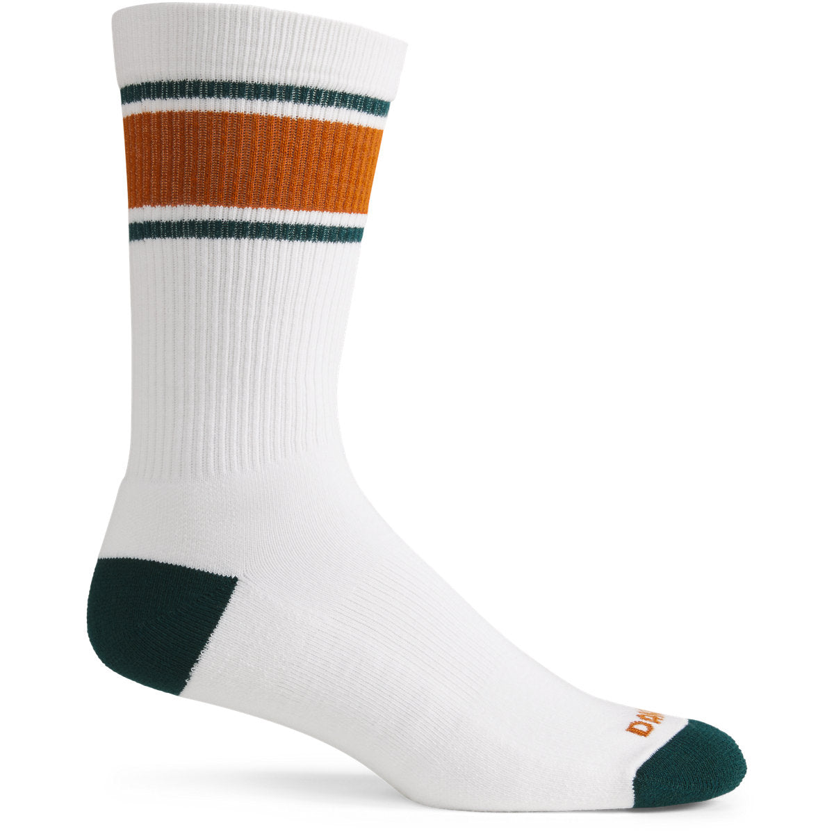 Jag Sock Lightweight Crew - White/Orange